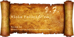 Viola Feliciána névjegykártya